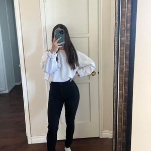 black high waisted H&M pants.